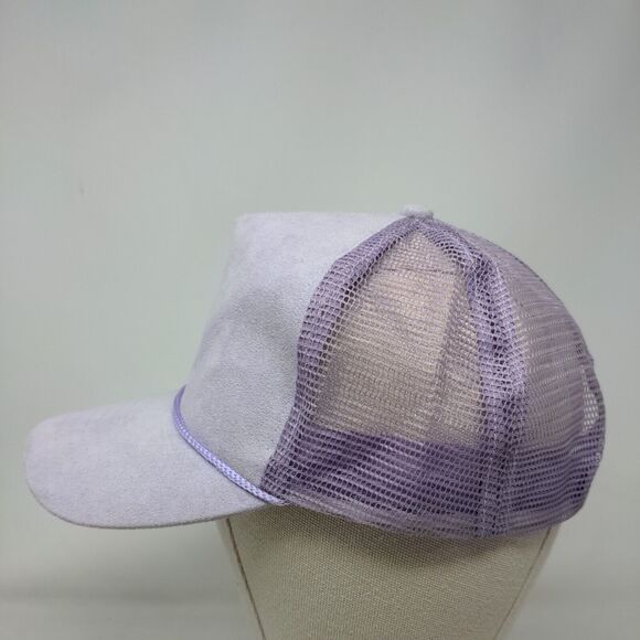 Unbranded Snapback Mesh Back Rope Trucker Hat Purple One Size Blank - Picture 3 of 7